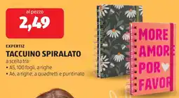 ALDI Expertiz taccuino spiralato offerta