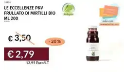 Prezzemolo e Vitale Le eccellenze p&v frullato di mirtilli bio offerta