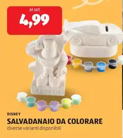 ALDI Disney salvadanaio da colorare offerta