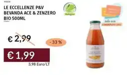 Prezzemolo e Vitale Le eccellenze p&v bevanda ace & zenzero bio offerta