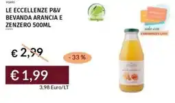 Prezzemolo e Vitale Le eccellenze p&v bevanda arancia e zenzero offerta
