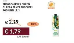 Prezzemolo e Vitale Zuegg skipper succo di pera senza zuccheri aggiunti offerta