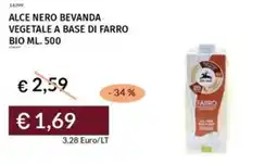 Prezzemolo e Vitale Alce nero bevanda vegetale a base di farro bio offerta