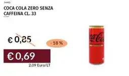 Prezzemolo e Vitale Coca cola zero senza caffeina offerta