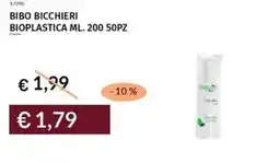 Prezzemolo e Vitale Bibo bicchieri bioplastica offerta