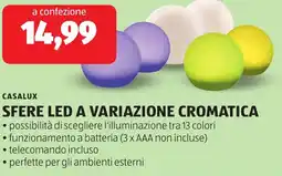 ALDI Casalux sfere led a variazione cromatica offerta