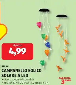 ALDI Belavi campanello eolico solare a led offerta