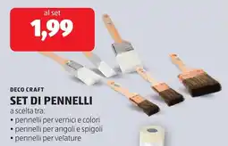 ALDI Deco craft set di pennelli offerta