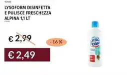 Prezzemolo e Vitale Lysoform disinfetta e pulisce freschezza alpina offerta