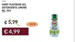 Prezzemolo e Vitale Fairy platinum gel detergente limone offerta