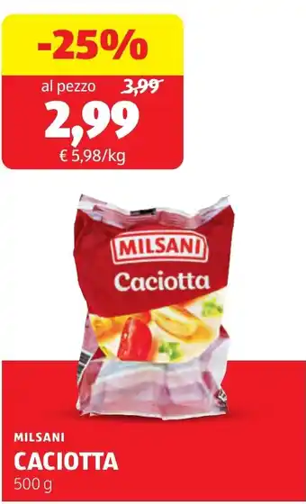 ALDI Milsani caciotta offerta