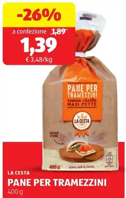 ALDI La cesta pane per tramezzini offerta