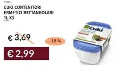 Prezzemolo e Vitale Cuki contenitori ermetici rettangolari offerta