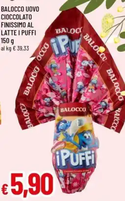 Famila Balocco uovo cioccolato finissimo al latte i puffi offerta