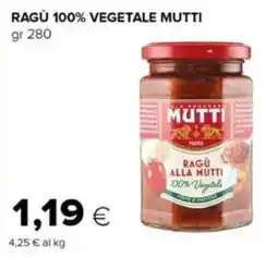 Tigre Ragù 100% vegetale MUTTI offerta