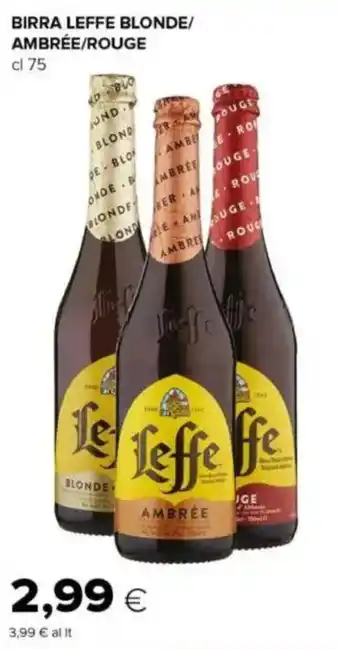 Birra leffe blonde/ ambrée/rouge