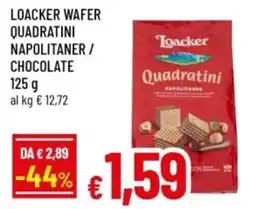 Famila Loacker wafer quadratini napolitaner/ chocolate offerta