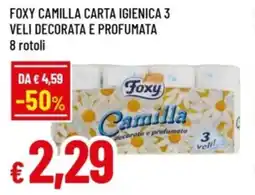 Famila Foxy camilla carta igienica 3 veli decorata e profumata offerta