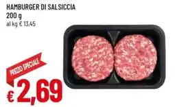 Famila Hamburger di salsiccia offerta