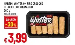 Famila Martini winter on fire crocché di pollo con formaggio offerta