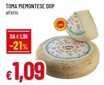 Famila Toma piemontese dop offerta
