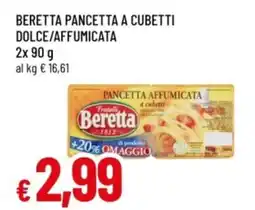 Famila Beretta pancetta a cubetti dolce/affumicata offerta