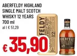 Famila Aberfeldy highland single malt scotch whisky 12 years offerta