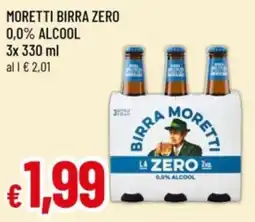 Famila Moretti birra zero 0,0% alcool offerta