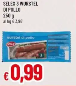 Famila Selex 3 wurstel di pollo offerta