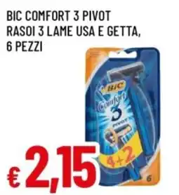 Famila Bic comfort 3 pivot rasoi 3 lame usa e getta offerta