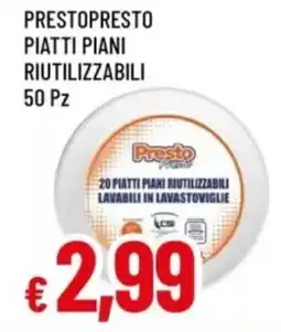Famila Prestopresto piatti piani riutilizzabili offerta