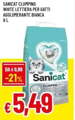Famila Sanicat clumping white lettiera per gatti agglomerante bianca offerta