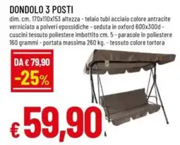 Famila Dondolo 3 posti offerta