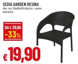 Famila Sedia garden resina offerta