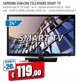 Famila SAMSUNG 24N4300 TELEVISORE SMART TV offerta