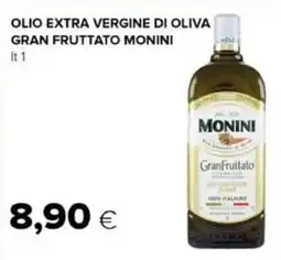 Oasi Olio extra vergine di oliva gran fruttato MONINI offerta