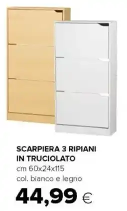Oasi Scarpiera 3 ripiani in truciolato offerta