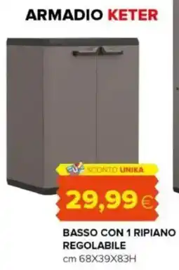 Oasi Basso con 1 ripiano regolabile offerta