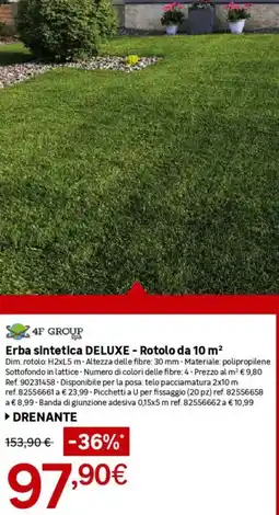 Leroy Merlin 4F GROUP Erba sintetica DELUXE offerta