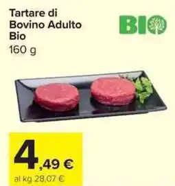 Carrefour Market Tartare di Bovino Adulto Bio offerta