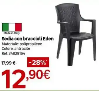 Sedia con braccioli Eden