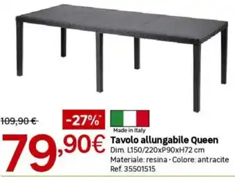 Tavolo allungabile Queen