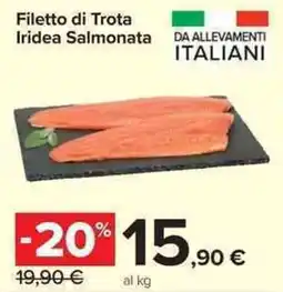 Carrefour Market Filetto di Trota Iridea Salmonata offerta