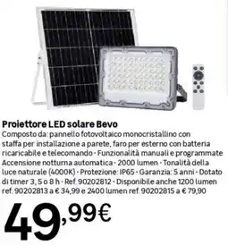 Leroy Merlin Proiettore LED solare Bevo offerta