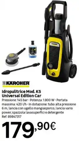 Leroy Merlin KÄRCHER Idropulitrice Mod. K5 Universal Edition Car offerta
