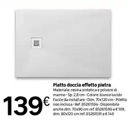 Leroy Merlin Piatto doccia effetto pietra offerta