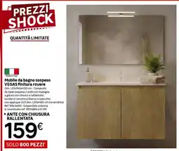 Leroy Merlin Mobile da bagno sospeso VEGAS finitura rovere offerta