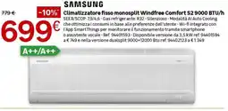 Leroy Merlin SAMSUNG Climatizzatore fisso monosplit Windfree Comfort S2 9000 BTU/h offerta
