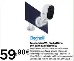Leroy Merlin Beghelli Telecamera Wi-Fi a batteria con pannello solare 5W offerta