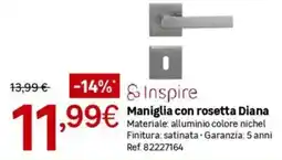 Leroy Merlin Inspire Maniglia con rosetta Diana offerta